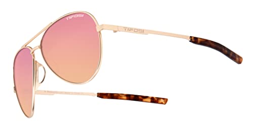 Tifosi Optics Shwae Aviator Sunglasses (Gold, Pink Mirror)