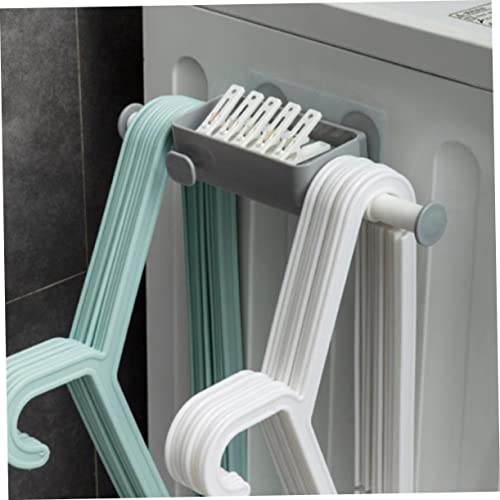 1pc Hanger Storage Rack Hanger Stacker Rack Hanger Storage Organizer Hanger Storage Holder Clothes Hanger Wall Organizer Foldable Storage Shelves Clothespin -Mounted pp