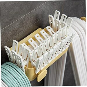 1pc Hanger Storage Rack Hanger Stacker Rack Hanger Storage Organizer Hanger Storage Holder Clothes Hanger Wall Organizer Foldable Storage Shelves Clothespin -Mounted pp