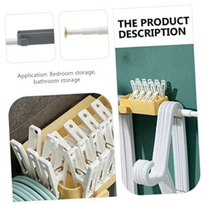 1pc Hanger Storage Rack Hanger Stacker Rack Hanger Storage Organizer Hanger Storage Holder Clothes Hanger Wall Organizer Foldable Storage Shelves Clothespin -Mounted pp