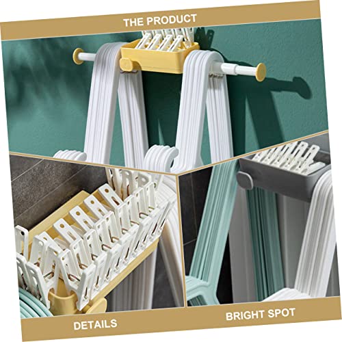 1pc Hanger Storage Rack Hanger Stacker Rack Hanger Storage Organizer Hanger Storage Holder Clothes Hanger Wall Organizer Foldable Storage Shelves Clothespin -Mounted pp