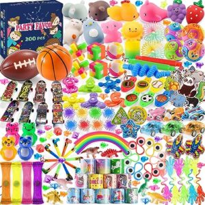 yutin 200 pcs party favor for kids 4-8, pinata stuffers, prize box toys for kids classroom rewards, small bulk toys for birthday goodie bags fillers, party gift bag toys for 8-12 3-5