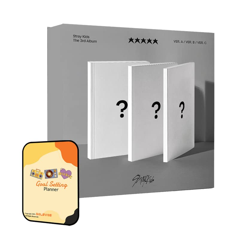 (5-STAR) Stray Kids Album [Normal ver. (Random ver.)]+Pre Order Benefits+BolsVos K-POP Inspired Digital Planner, Digital Sticker Pack (THE 3RD ALBUM)