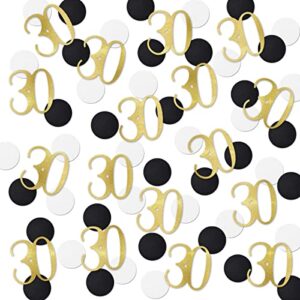 gold glitter 30 confetti, 30th birthday number confetti, 200pcs anniversary party table decoration supplies