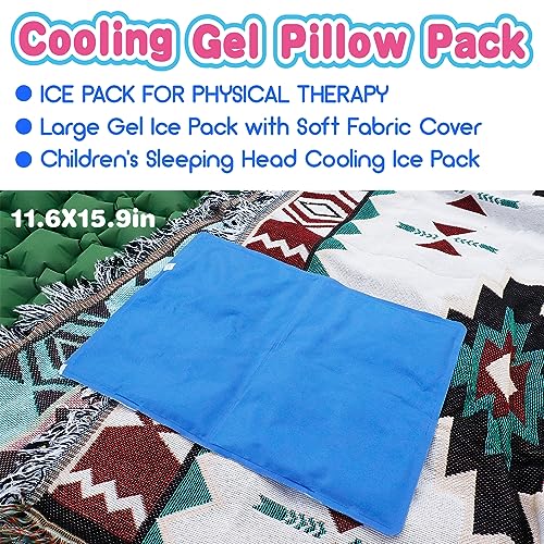 Back Heating pad, Cooling Ice Pad, Gel Ice Pad for Pillow, Pillow Ice Pad, Large Gel Ice Pack, Children's Sleeping Head Cooling Ice Pack, Ice Pad for hot Flashes, Night Sweats (11.6X15.9in)