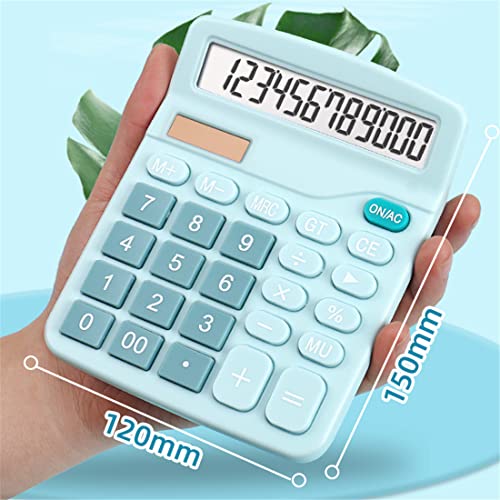 Desktop Calculator, 12 Digits Electronic Calculators for Home Office School, Solar and Battery Dual Power, Calculators Financial Accounting Tools (White)