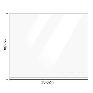 240350608 AP2115928 Refrigerator Crisper Drawer Cover Insert ，Refrigerator Glass Replacement for Frigidaire Kenmore, White-Westinghouse, Crosley Glass Shelf Replacement -24" x 15.5"Inches