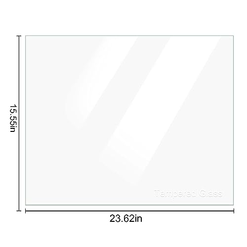 240350608 AP2115928 Refrigerator Crisper Drawer Cover Insert ，Refrigerator Glass Replacement for Frigidaire Kenmore, White-Westinghouse, Crosley Glass Shelf Replacement -24" x 15.5"Inches