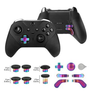 13 in 1 Metal Thumbsticks for Xbox One Elite Series 2 Controller, Elite Series 2 Core Controller Gaming Accessory Parts, Metal Mod 6 Swap Joysticks, 4 Paddles, 2 D-Pads, 1 Tool(Multi-Colored)