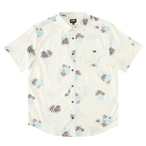 Billabong Boy's Sundays Mini Short Sleeve Shirt (Big Kids) Stone SM (10 Big Kid)