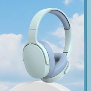 atinetok Bluetooth 5.1 Hi-Fi Soft Earmuffs Stereo Noise Cancelling Headphones - Foldable Over-Ear Lightweight Wireless Built-in Mic Surround Sound Bass Headset for Travel Home Sports Office