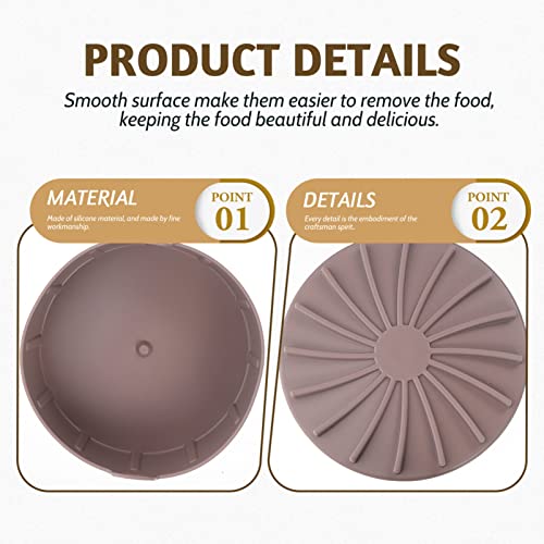 Luxshiny Air Fryer Toaster Oven Silicone Air Fryer Pan, Baking Pan Round Air Fryer Basket Air Fryer Oven Accessories for Home Kitchen Baking 19CM (Coffee) Silicone Baking Mat