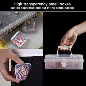 Douorgan Small Bead Storage Containers 24 Pieces Plastic Storage Organizers Portable Art Storage Case Transparent Boxes Jewelry Beads Storage Box(1 Pack)