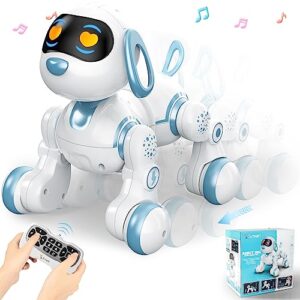 fuuy robot dog toys remote control dog robot for kids with head touch sensing function and voice control programmable robot pet imitates animal forms toys for boys 3-12 birthday
