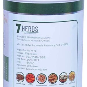 Aditya Natural AYURVEDIC Energy Booster Powder Medicine - 7 Herbs Feel The Power - Aditya Ayurvedic Pharmacy