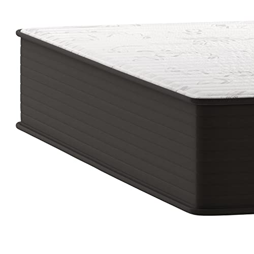 Flash Furniture Dream 12 Inch Hybrid Mattress in a Box, High Density Foam and Pocket Spring Mattress, CertiPur-US Certified Foam, Twin, White/Gray