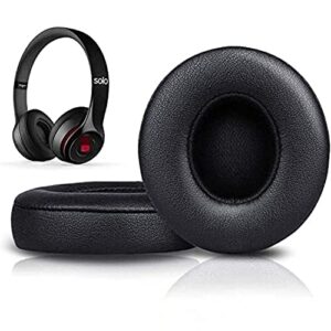 replacement ear pads for beats solo 2 and solo 3 by niukeke, headphone ear covers with high density memory foam, soft leather, adaptive noise cancelling headphones replacement earpads cushions