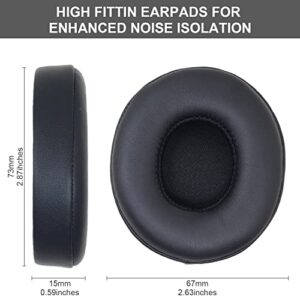 Replacement Ear Pads for Beats Solo 2 and Solo 3 by Niukeke, Headphone Ear Covers with High Density Memory Foam, Soft Leather, Adaptive Noise Cancelling Headphones Replacement Earpads Cushions