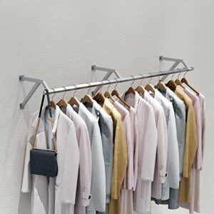 creative clothes rack boutique store storage shelf, wall-mounted clothing display shelves clothes rod, dress hanger industrial pipe clothes bar, laundry clothes hanging organizer towel rack