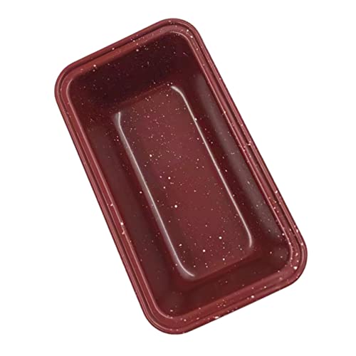 Angoily Loaf Pan 2pcs Toast Mold Bread Mold Loaf Nonstick Bakeware Handle Design Bread Mold Carbon Steel Baking Pan Kitchen Loaf Pan Small Tools Red Non Stick Bread Baking Tools