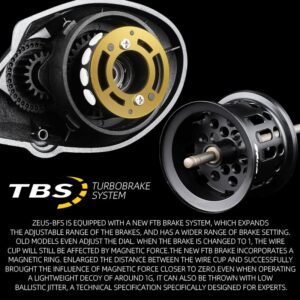 Bearking Zeus-BFS Baitcasting Fishing Reel 4.9oz Ultralight Carbon Reels TBS Brake System Baitcaster (Left)