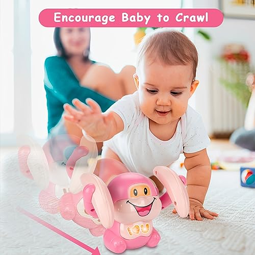 Leimaq Universal Baby Toys for 0-36 Month Crawling Monkey Toys Tummy Time Toy, Interactive Dancing Walking Toy with Light & Music, Infant Toys 0-3, 6-12 12-18 Months 1 Year+ Toddler Toy Gift