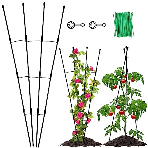 𝑨𝒇𝒂𝒏𝒆𝒄𝒉𝒐 2Packs Trellis for Climbing Plants Outdoor and Indoor, 47.24inch Garden Rustproof Plant Trellis Support Grows Lattice for Indoor Plants Trellis for Potted Flowers Tomatoes, or Vines