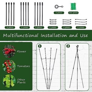 𝑨𝒇𝒂𝒏𝒆𝒄𝒉𝒐 2Packs Trellis for Climbing Plants Outdoor and Indoor, 47.24inch Garden Rustproof Plant Trellis Support Grows Lattice for Indoor Plants Trellis for Potted Flowers Tomatoes, or Vines