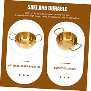 Yardwe 1pc Stainless Steel Instant Noodle Pot Korean Ramen Korean Pots for Cooking Mini Hot Pot Household Kitchen Cookware Soup Pot Instant Noodles Pot Outdoor Cookware Stock Pot Outdoor