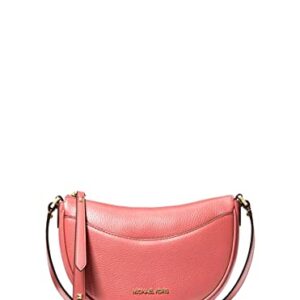 Michael Kors Dover Small Leather Crossbody Bag Purse Handbag (Tea Rose)