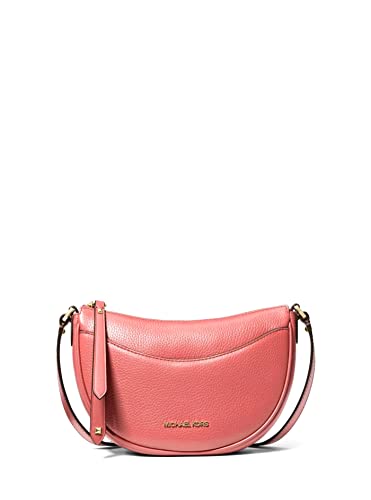 Michael Kors Dover Small Leather Crossbody Bag Purse Handbag (Tea Rose)