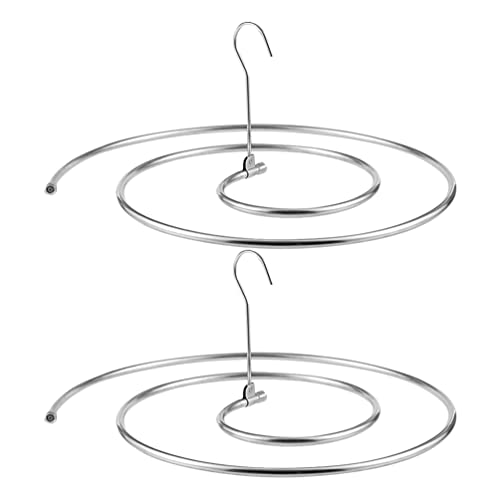 DOITOOL 2PCS Spiral Shaped Drying Rack Stainless Steel Bed Sheet Drying Hanger, Space Saving Blanket Drying Rack, Laundry Spiral Hanger for Bed Sheet Coverlet Bath Towel