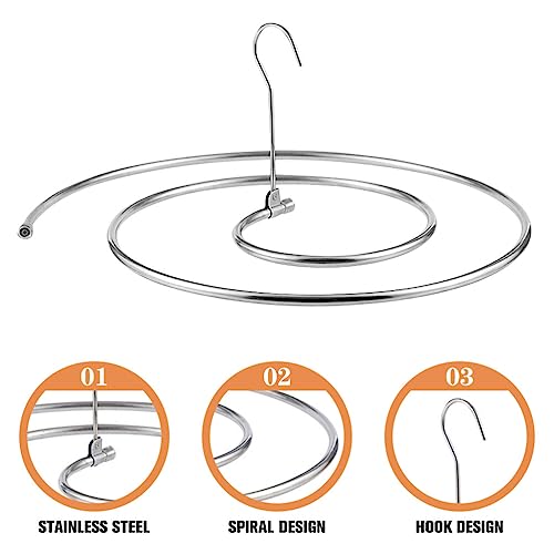 DOITOOL 2PCS Spiral Shaped Drying Rack Stainless Steel Bed Sheet Drying Hanger, Space Saving Blanket Drying Rack, Laundry Spiral Hanger for Bed Sheet Coverlet Bath Towel