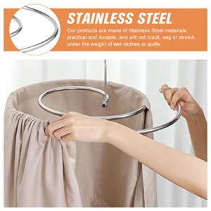 DOITOOL 2PCS Spiral Shaped Drying Rack Stainless Steel Bed Sheet Drying Hanger, Space Saving Blanket Drying Rack, Laundry Spiral Hanger for Bed Sheet Coverlet Bath Towel