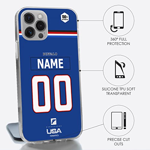 Football Phone Case Buffalo New York USA Customize Your Name and Number Silicone Transparent - Compatible iPhone and Samsung (Samsung Galaxy A04)