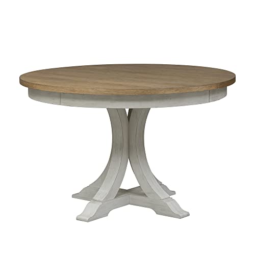 Liberty Furniture INDUSTRIES Farmhouse Reimagined Pedestal Table, W48 x D60 x H30, White