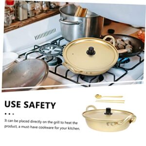 Angoily 2 Sets Ramen Pot Korean Cookware Instant Ramen Cooker Ramen Pot with Lid Ramen Soup Pot Chinese Steamer Pot Aluminum Stock Pot Noodle Cooking Pots Aluminum Soup Pot Noodle Pot Suki