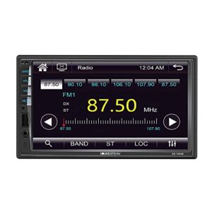 soundstream sr-7mhb | 7 inch double din car stereo, 2 din multimedia receiver hd touchscreen bluetooth, 7" mechless car audio radio dual usb aux