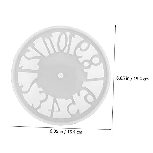 4pcs Clock Dial Mold Round Silicone Molds Silicone Molds for Resin Tray Molds for Epoxy Resin Numerals Silicone Clock Molds Resin Silicone Tray Molds Resin Casting Mould DIY Mold