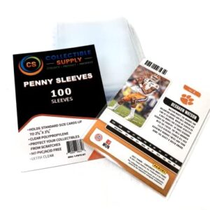 20 Pack Collectible Supply Penny Sleeves 100 Ct. Standard Size (2000 Total Sleeves) Trading Gaming Card Storage & Protection