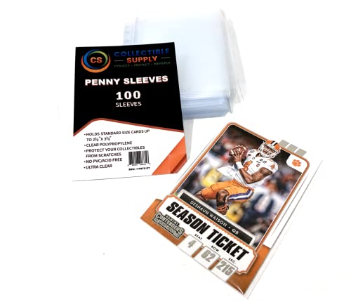 20 Pack Collectible Supply Penny Sleeves 100 Ct. Standard Size (2000 Total Sleeves) Trading Gaming Card Storage & Protection