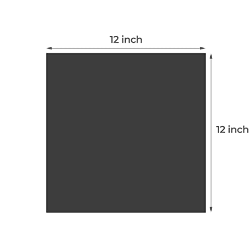 Frametory, 12x12 Black Uncut Picture Mat Boards, Backing Boards for Frames, Photos, Crafts - Pack of 12