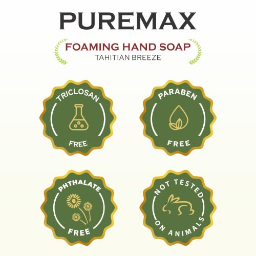 Puremax Foaming Hand Soap Refills with Essential Oils | Rose | Gentle, Moisturizing | Biodegradable Formula | Made in USA | 128 Fl Oz (1 Gallon) |