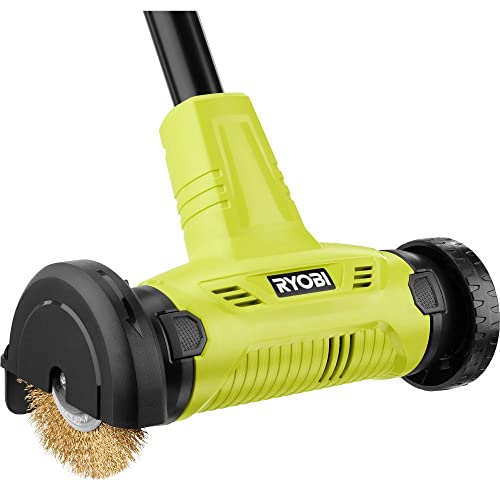 RYOBI ONE+ 18V Patio Cleaner with Wire Brush Edger with 2.0 Ah Battery and Charger, GREEN