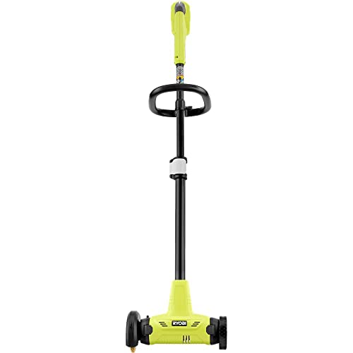 RYOBI ONE+ 18V Patio Cleaner with Wire Brush Edger with 2.0 Ah Battery and Charger, GREEN