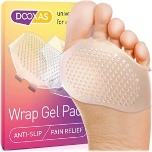 clear gel metatarsal foot pads for women & men – thicker foot gel cushion pads for more comfort and pain relief – silicone metatarsal pads – upgraded shoe pads for women shoes (clear gel pads)