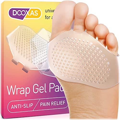 Clear Gel Metatarsal Foot Pads for Women & Men – Thicker Foot Gel Cushion Pads for More Comfort and Pain Relief – Silicone Metatarsal Pads – Upgraded Shoe Pads for Women Shoes (Clear Gel Pads)