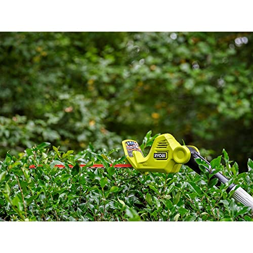 RYOBI ONE+ 18V 18 in. Cordless Battery Pole Hedge Trimmer with 2.0 Ah Battery and Charger