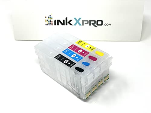 inkxpro Remanufactured Empty Cartridges with Single-use Chip for Epson 812XL 812 XL Fit for Workforce Pro WF-7840 WF-7820 WF-7310 Printer for Regular or Sublimation Printing (BK+C+M+Y)