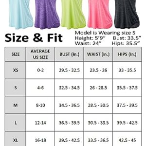 5 Pack Women's Workout Tops, Athletic Racerback Tank Tops for Women, Mesh Sleeveless Shirts Yoga for Gym Running (Set 3, Large)